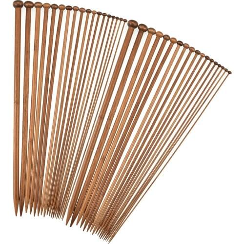 Bamboo Knitting Needles Set Single Pointed Knitting Needles for Handmade Creative DIY SCIE999