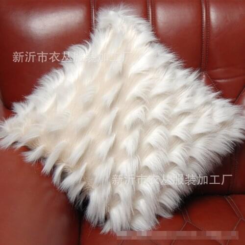 Faux fur pillowcase cushion cover white 60*60cm