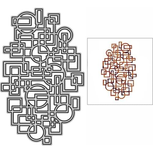 New Connected Circle Square Frame Craft Embossing Mold 2021 Metal Cutting Dies for DIY Decorative Scrapbooking Album Card Making