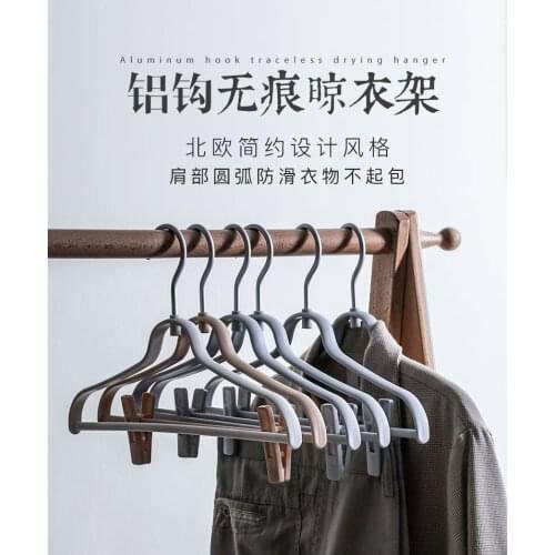 Sainwin 10pcs/lot 40cm plastic clothes hanger for adults multi-functional non-slip Trousers clip Clothes store hanger