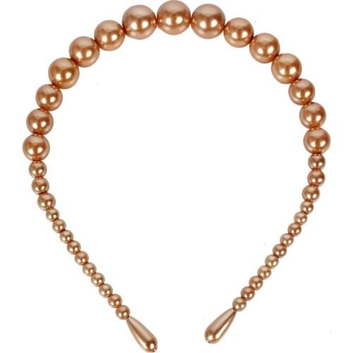 New Imitation Pearl Headband Beads Hairband for Women Elegant Beaded Hair Bands Hoop Headbands Girls Hair Accessories