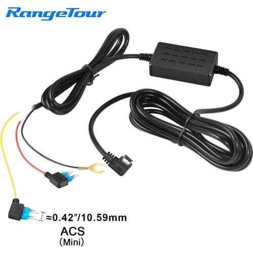 Range Tour 12/24V to 5V 2.5A Inverter Converter Mini U Hardwire Kit Wire for Car DVR Dash Cam Car Camera Car Charger Cable