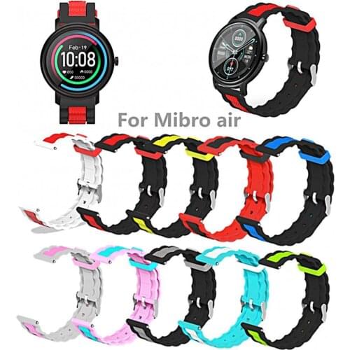 20mm Adjustable Sport Silicone Watchband Watch Belt Strap for Xiaomi-Mibro Air