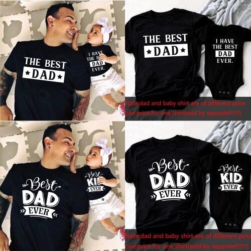 Father and Daughter Shirt Father and Son Shirts The Best Dad I Have The Best Dad Ever Baby Bodysuits Gift for Dad Daddy Papa