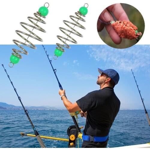 10Pcs/Set Fishing Bait Spring Lure Inline Hanging Tackle Stainless Steel Feeder Feeder Hanging Fishing Accessories