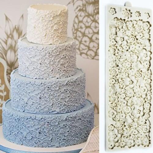 Large Flower Lace Silicone Mold Fondant Mould Cake Decorating Tool Chocolate, Gumpastes Mold, Sugarcraft,Kitchen Gadgets