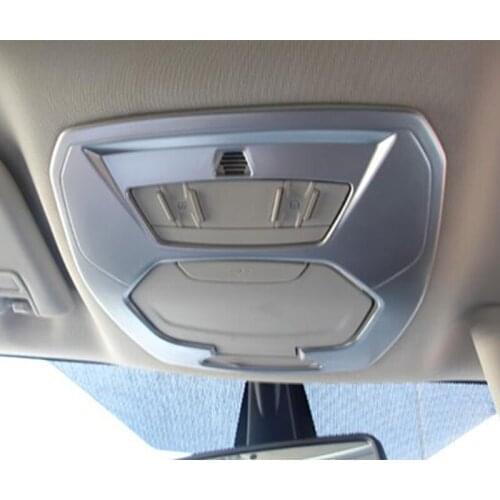 Styling Car Front Reading Lampshade Read Light Frame Panel Cover Trim ABS Chrome for Ford Escape Kuga 2017 2018 Accessories