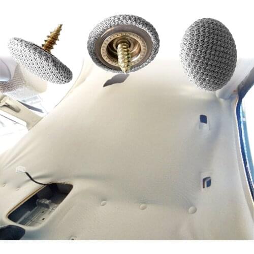 Car Interior Ceiling Cloth Fixing Screw Cap 10pcs Roof Repair Modification Nylon Fabric Buckle fabric upper retaining fasteners