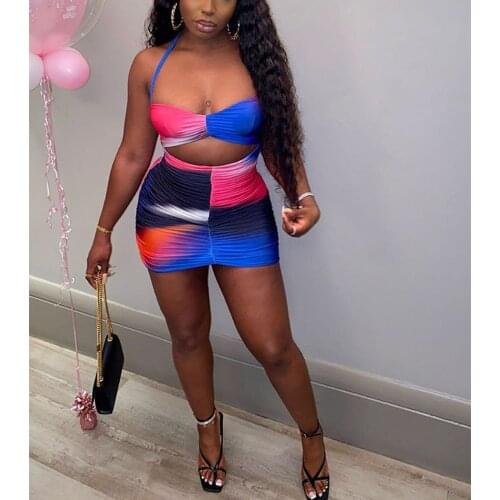 Women Midi Dress Neck-Hanging Pleated Hollow Out Wrapped Slim Off Shoulder Party