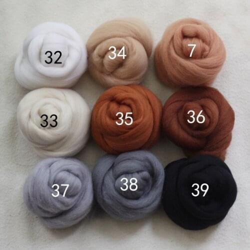 Animal Color Series Merino Wool 64S Handmade materials diy poke fun wool strip wool felt 5g/color 9colors
