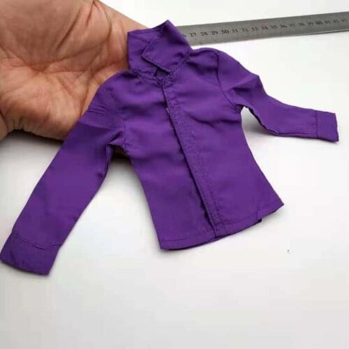 1/6 Scale Male Soldier Purple Shirt Clothes for 12in Action Figure Phicen Toy