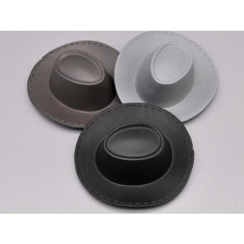 1/6 Soldier Model Trendy Retro Round-Brimmed Hat Western Cowboy Hat Top Hat Visor Plastic 12" Movable Doll Accessories