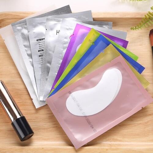100 Pairs Eyelash Pearlescent Film Eye Patch For Eyelash Extension Paper Sticker Wraps Eyelashes Under Eye Patches Makeup Tools