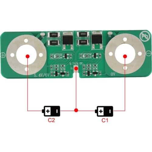 2.7V 2.85V 3V Pressure Plate Two Serial Strings 3000F Super Farad Capacitor Ultracapacitor Equalization Plate Board