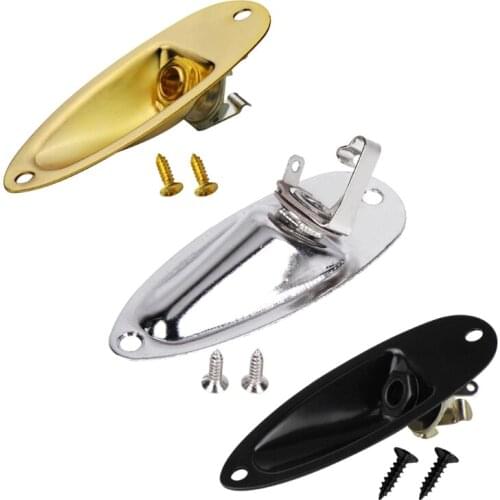 2021 Top Electric Guitar Jack Socket Cover Plate 6.35mm Boat Style Guitar Accessories