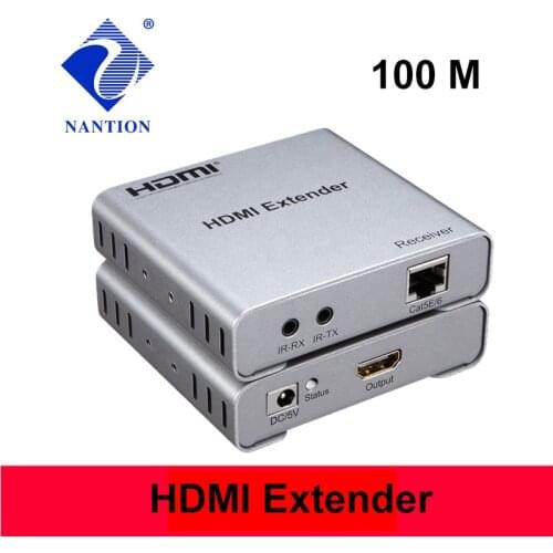 4K 100M HDMI Extender with Loop By CAT5E Cat 6 6e Cat6 RJ45 Ethernet Cable Transmitter Receiver hd 1080p Laptop PC To TV Monitor
