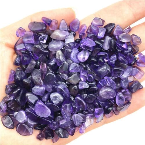 5-7mm 50g Natural Pure Amethyst Purple Quartz Crystal Tumbled Bulk Stones Gravel Reiki Natural Quartz Crystals