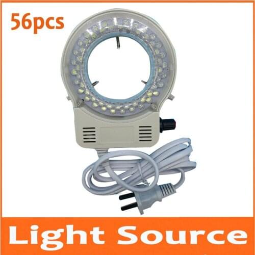 56pcs White Light Adjustable Stereo Microscope Ring Lamp Industrial camera Lab light Source Mobile Phone Circuit board Repair