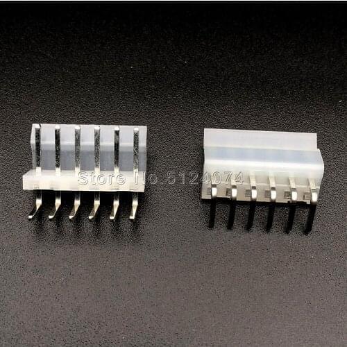 8PCS/LOT CH3.96 7P 7Pin Connector 90 Degree curved Bending needle Pin 3.96mm Wafer Pin Header 3.96-AW