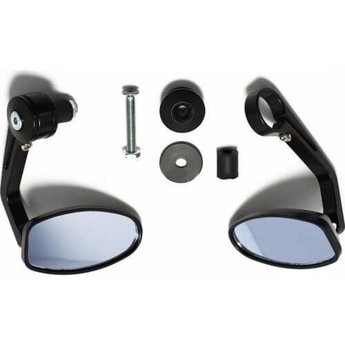 Motorcycle 7/8" Handle Bar End Rearview Side Mirrors Fit For Ducati Honda Yamaha