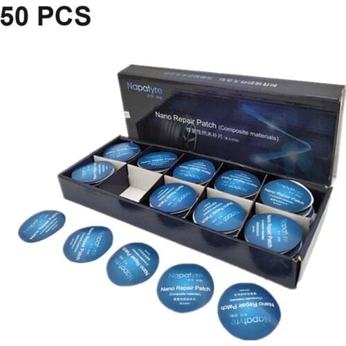 50pcs Quick Self - Adhesive Cold Patch Film Drying Rubber Automobile Inner Tube Vacuum Tire Patch Tool With Glue Free Tire Patch