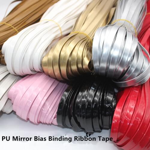 15mm width 10M Faux Leather PU Bias Binding Tape Bag Dress-making Craft Patchwork Upholstery Sewing Textile Webbing