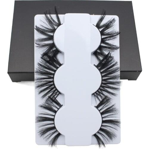 NEW 3pair 25mm fake Eyelashes 100% Mink Eyelashes Mink Lashes Natural Dramatic Volume Eyelashes Extension False Eyelashes