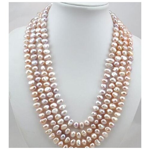 100"10mm baroque purple freshwater pearl necklace