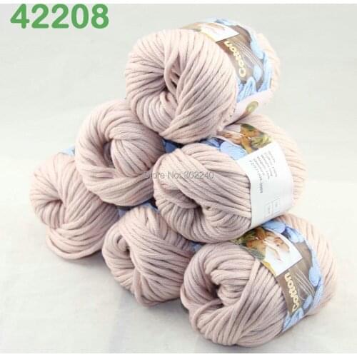 LOT of 6 Balls X 50g Special Thick Worsted Cotton Knitting Yarn Linen 2208