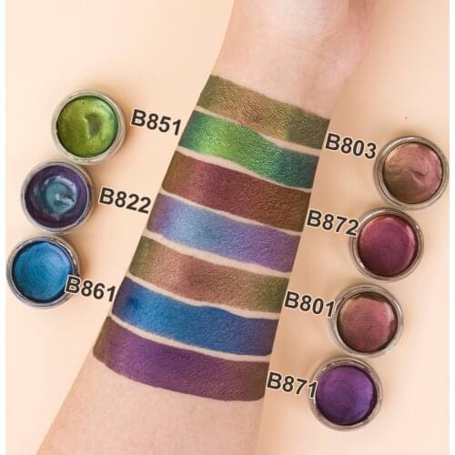 Bowitzki Duochrome Retro Liner Hydra Cake eye liner Multi-chrome Makeup Pigment face body paint 5g