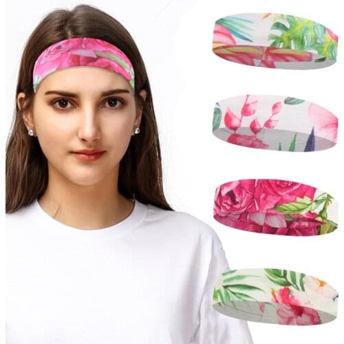 3-4 Colors Headband Fashion Sweat Absorption 1 Piece Hair Band Cotton Man Fitness Elastic Sports Hair Accessories Woman Yoga