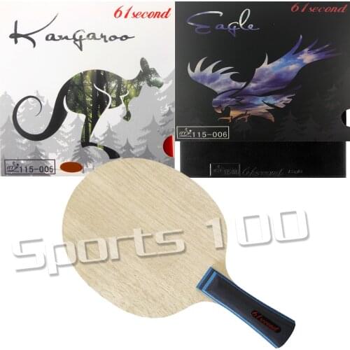 Pro Combo Racket 61second 3003 Blade With 61second kangaroo and 61second Eagle Table Tennis Rubber With Sponge