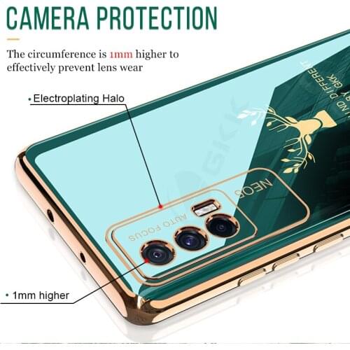 Luxury Plating Elk Pattern Case For Vivo IQOO NEO 3 5 7 Anti-knock Protection Ultra-thin Soft Cover For Vivo IQOO NEO 3 5 7 Case