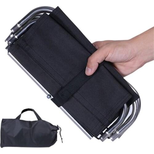 Portable Folding Chair Ultralight Stainless Steel Fishing Chairs Camping Barbecue Small Stool Mini Picnic Seat Outdoor Furniture