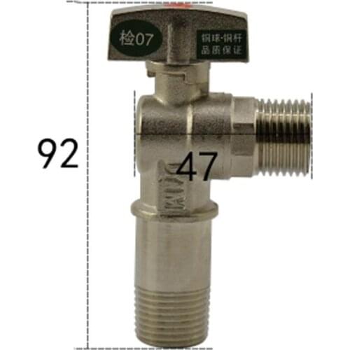 1/2" BSP Male Ball Angle Valve Elbow 90 Degree Hole Size 9.5mm Water Gas Oil Height 92mm