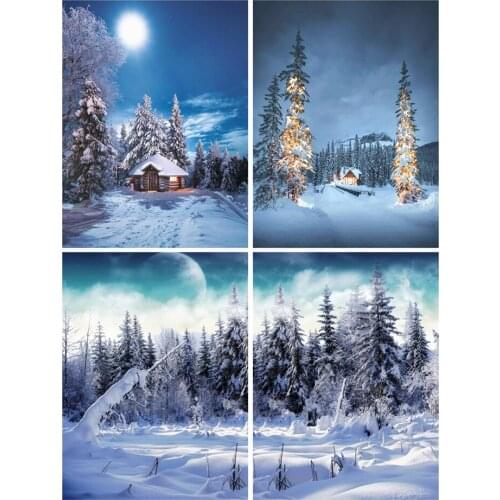 Yumeart 5D Diamond DIY Painting Winter Landscape Cross Stitch Diamond Embroidery Snow Scenery Picture Rhinestones Wall Decor