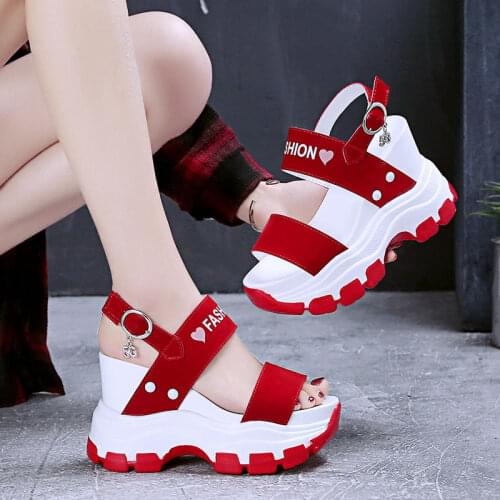 Slope heel sandals women summer 2020 new platform platform high heels