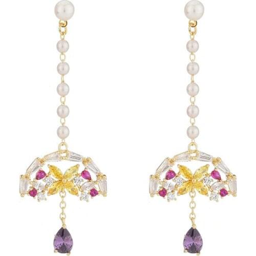 High Quality S925 Ear Needle Long Earrings Drop Gifts For Women Fashion Luxury Sparkling Earrings With Stones