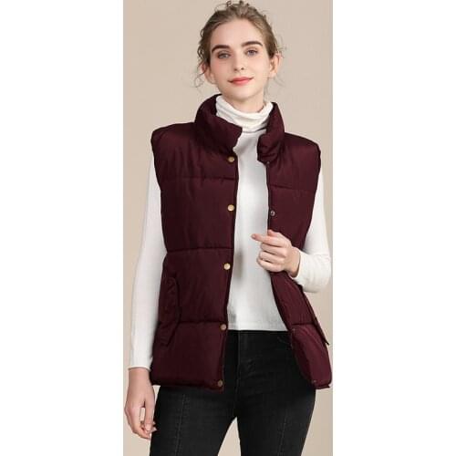 2021 new style Korean fashion cotton vest women fall/winter quilted waistcoat short waistcoat padded jacket vest padded jacket