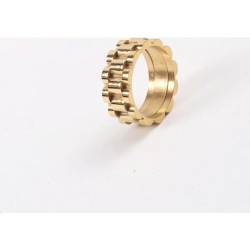 Gothic Punk Texture With Temperament Sense Chain Rings Stainless Steel Gift For Women Geometry Design Accessories Jewellery