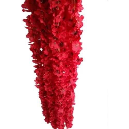 180CM White Simulation Hydrangea Flower Artificial Silk Wisteria Vine for Wedding Garden Decoration 10pcs/lot Free Shipping