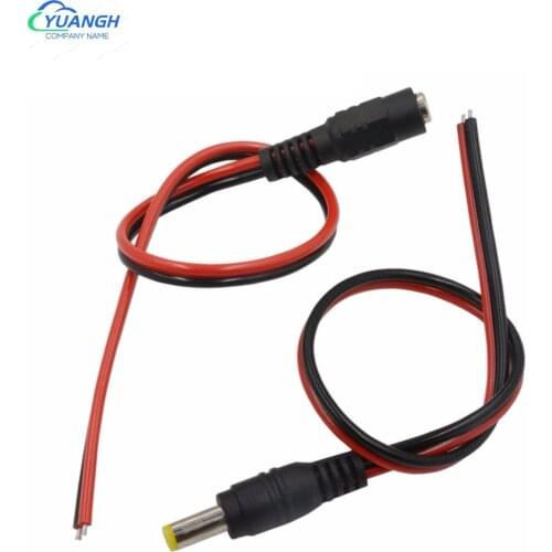 2.1 x 5.5 mm Male Female Plug 12V Dc Power Pigtail Cable Jack For CCTV Camera Connector Tail Extension 12V DC Wire