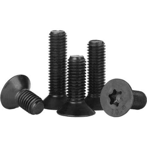 20pcs M3 M4 10.9 Level Torx Countersunk Head Screws T&TX Flat Header Anti-Theft Bolts Mechanical Screw Bolt 6mm-20mm Length