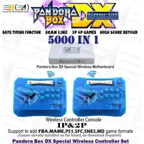 2021 Pandora Box DX Special Version 5000 in 1 2 Players Wireless controller set can 3P 4P Save game High score record 3D tekken