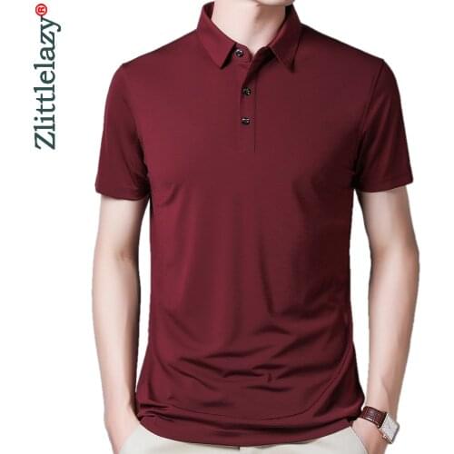 2020 Brand Short Sleeve Polo Tee Shirt Men Casual Summer Solid Mens Clothing Polos Shirts Mens Fashion Slim Fit Poloshirt 53001