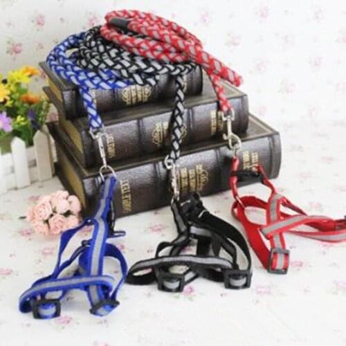 3 Pcs Nylon Pet Dog Harness No Pull Adjustable Dog Leash Vest Classic Running Leash Strap Belt for Small and Medium Dogs
