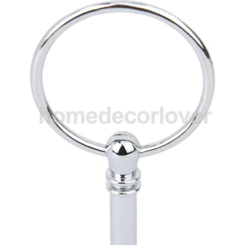 3 Tiers Cake Cupcake Plate Stand Handle for Party Wedding Decor Silver