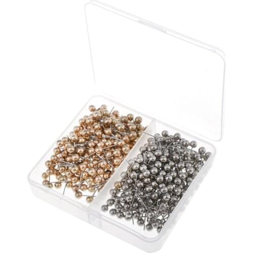 400 Pcs 13 Mm Map Push Pins Thumb Tacks Plastic Beads Head Marking Push Pins