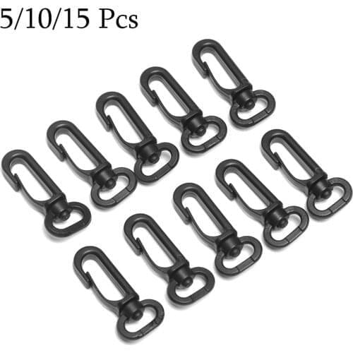5pcs Mini Spring Backpack Clasps Black Buckles Climbing Carabiners EDC Keychain Camping Bottle Hook Tactical Survival Gear