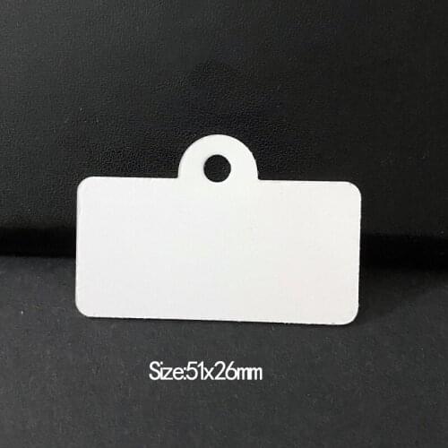51x26mm Popular Heat Transfer Printing Sublimation Dog Pet Tags DIY Blank Both-sides White Name Tag Plates In Stocks